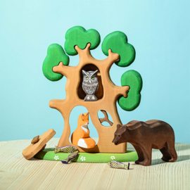 Bumbu Toys Houten Eikenboom met bosdieren