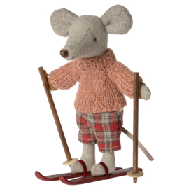 Maileg Grote zus muis met Ski's - Winter mouse with ski set, Big sister