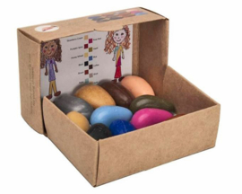 Crayon Rocks People Pebbles, 12 krijtjes in haar- huid- en oogkleuren