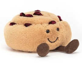 Jellycat Knuffel Broodje, Amuseable Pain Au Raisin, 12cm