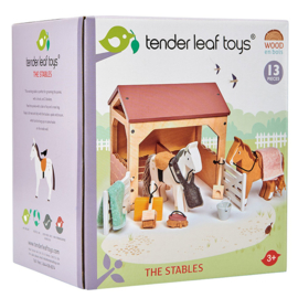 Poppenhuis Huisdierenset Stal met pony's  - Tender Leaf Toys
