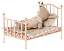 Maileg Metalen Poppenbed, Vintage Bed, Mouse, Micro, Rose