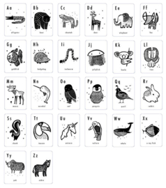 Wee Gallery, Kijkkaarten Alfabet Dieren, Animal Alphabet Cards