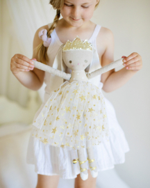 Alimrose Knuffelpop, Billie Princess Bunny Gold, 43 cm