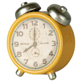 Maileg Wekker voor Muizen, Alarm clock, Mouse - Yellow