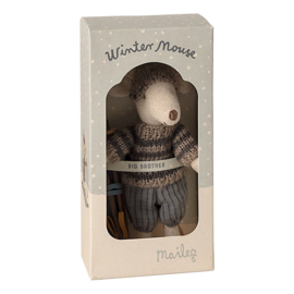 Maileg Grote broer muis met Ski's - Winter mouse with ski set, Big brother II