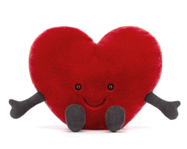 Jellycat Knuffel Hart, Amuseable Red Heart Large, 17 cm