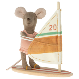 Maileg Kleine Zus Surfer Muis - Beach mice, Surfer little sister