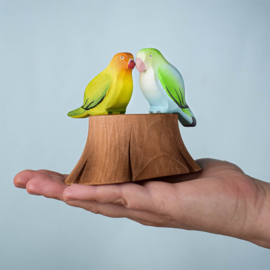 Bumbu Toys Houten Liefdesvogels op boomstam