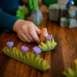 Bumbu Toys gras met Paarse bloemen
