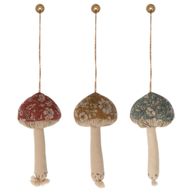 Maileg Paddenstoel Ornamenten, Mushroom Ornaments Blossom, 3 stuks