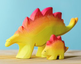 Bumbu Toys Houten Stegosaurus met jong