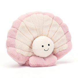 Jellycat knuffel Schelp, Clemmie Clam, 19 cm