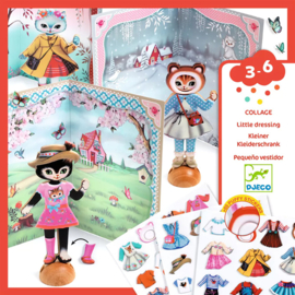 Djeco Knutselset Aankleedpoppen Poezen Little Wardrobe 3+