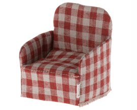 Maileg Stoel voor muizen, Mouse Chair, Gingham Red