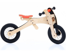 Trybike Wood 4-in-1 loopfiets Oranje/Zwart
