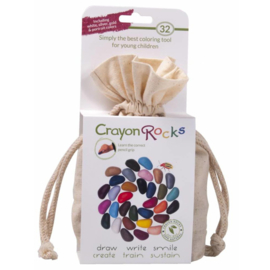 Crayon Rocks, 32 kleuren in katoenen zakje
