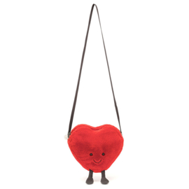 Jellycat Hart Tasje, Amuseables Heart Bag, 18cm