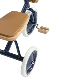 Banwood Trike Driewieler - Navy blauw - met duwstang en mandje