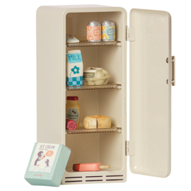 Maileg metalen koelkast, Miniature Fridge, Creme 22cm