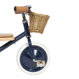 Banwood Trike Driewieler - Navy blauw - met duwstang en mandje