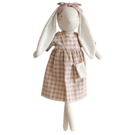 Alimrose Knuffel Konijn, Sofia Bunny Rose Check, 50 cm