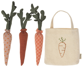 Maileg Mini Wortels in boodschappentas, Carrots in shopping bag