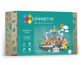 Connetix magnetische tegels rainbow - Ball Run pack - 92 stuks