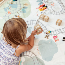 Play & Go Speelkleed / opbergzak Fairytale Trainmap, Dubbelzijdig