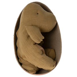 Maileg Knuffel Dino in Ei Medium, Gantosaurus in Egg Medium, Dark Ocher, 37cm