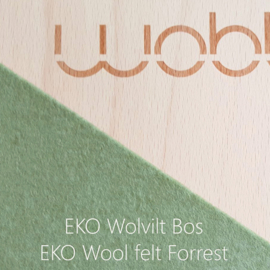 Wobbel XL blank gelakt - vilt bos - vanaf 140 cm