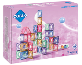 Coblo magnetische tegels knikkerbaan 100 stuks pastel