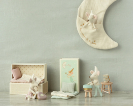 Maileg Tandenfee in doosje met tandendoosje, Tooth fairy mouse, Little brother