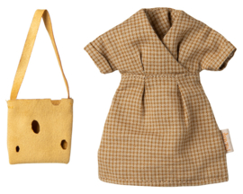 Maileg Kledingset - moeder muis - Dress and bag