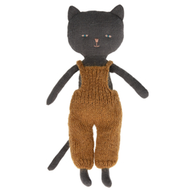 Maileg Knuffel Poesje in Overall, Chatons, Kitten - Black, 24 cm