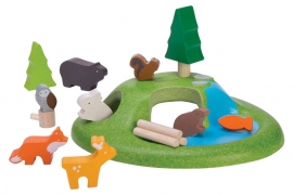 Plan Toys Houten Bosdieren 'Animal Set'