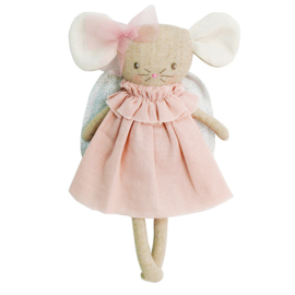 Alimrose Knuffel Muis, Angel Baby Mouse Pink Silver, 25cm