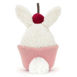 Jellycat Knuffel Cupcake, Dainty Dessert Bunny Cupcake, 14cm