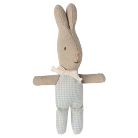 Maileg konijn My Rabbit, light blue check, 11 cm