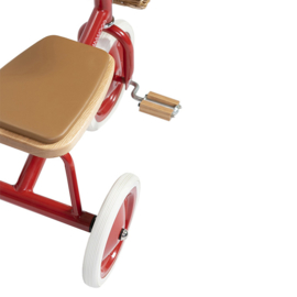 Banwood Trike Driewieler - Rood - met duwstang en mandje