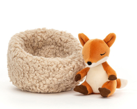 Jellycat Knuffel Vosje in Nestje, Hibernating Fox