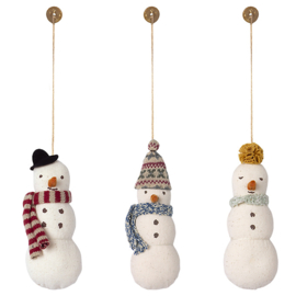 Maileg Sneeuwpop Ornamenten, Snowman Ornaments, 3 stuks