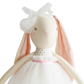 Alimrose Knuffel Konijn, Bronte Ballet Bunny - Fog & Pink, 48 cm