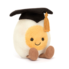 Jellycat Knuffel Gekookt Ei, Amuseables Boiled Egg Graduation, 14cm