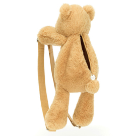 Jellycat Rugzak Beer, Smudge Bear Backpack, 43 cm
