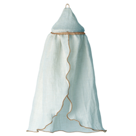 Maileg Poppenhuis Hemeltje, Miniature bed canopy - Mint, 32cm hoog