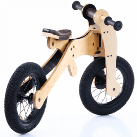 Trybike Wood 4-in-1 loopfiets Bruin/Zwart