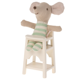 Maileg houten kinderstoel/babystoel, voor baby muis, off white, 7cm