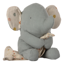 Maileg Muziekknuffel Olifant met knuffeldoekje, Lullaby friends, 32cm, Elephant