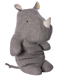 Maileg Knuffel Neushoorn Safari Friends Rhino Medium, Grey